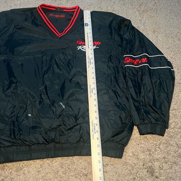 Snap On Racing Pullover Windbreaker Jacket Embroidered Black Sz XL Power Tools - Picture 5 of 7